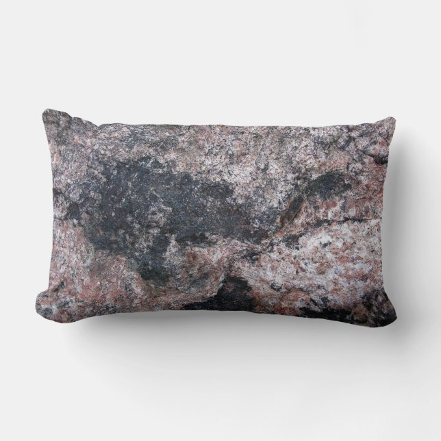 Coussin Rectangle Texture rose naturelle de roche (Recto)