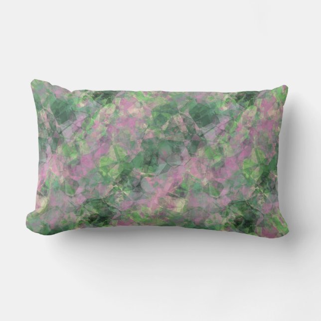 Coussin Rectangle Texture verte du printemps dégraissée (Recto)