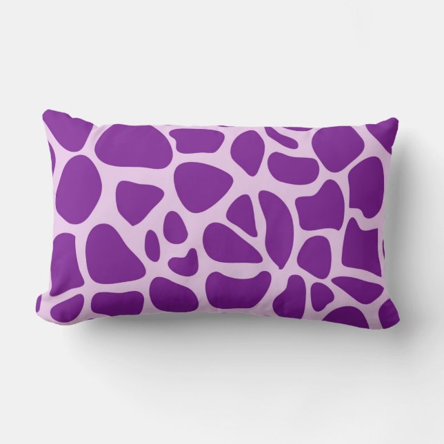 Coussin Rectangle Texture violette de la peau de girafe (Recto)