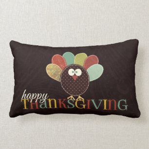 Coussin Rectangle Thankgiving ET Automne avec Monogramme