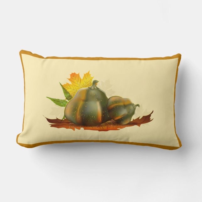 Coussin Rectangle Thanksgiving citrouille (Recto)