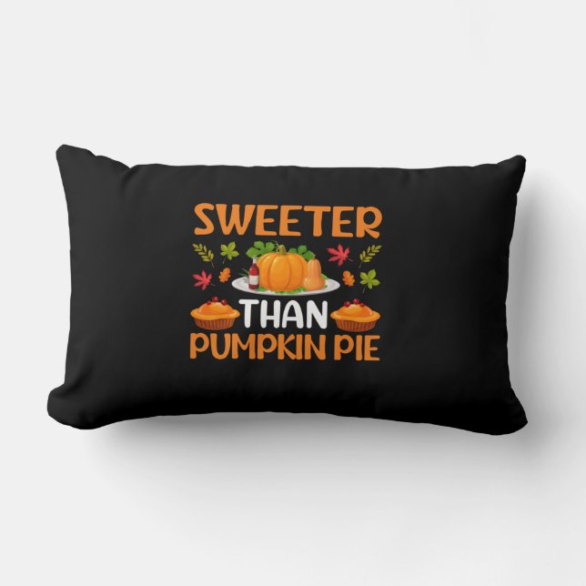 Coussin Rectangle Thanksgiving plus doux que le gâteau Citrouille (Recto)