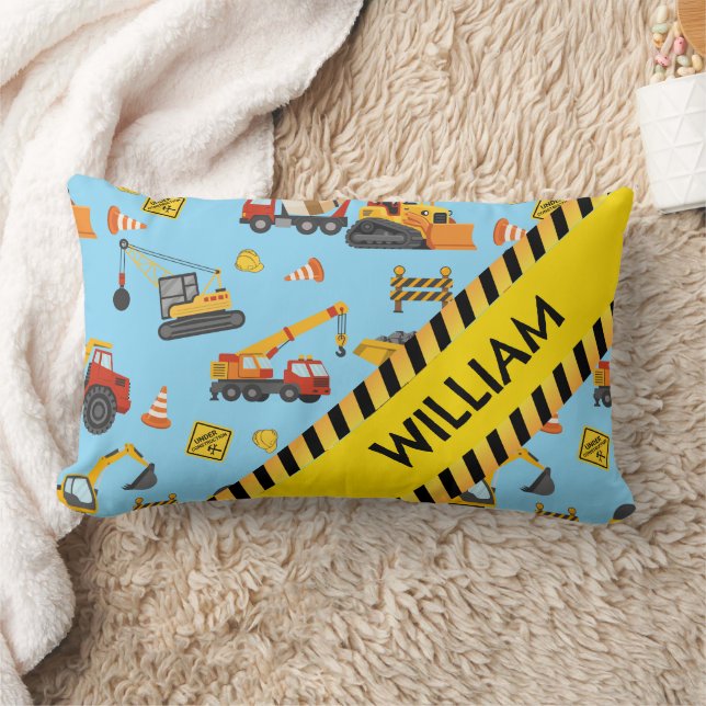 Coussin Rectangle Thème de construction Bleu (Couverture)