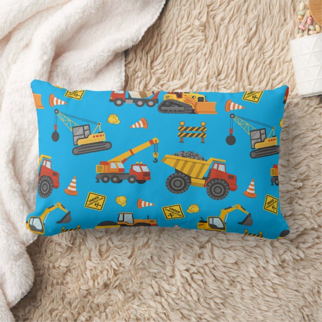 Coussin Rectangle Thème de construction Bleu (Couverture)