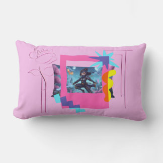 Coussin Rectangle Throw Pillow Fantasy Ninja Girl: Mystic Adventures