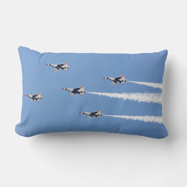 Coussin Rectangle Thunderbirds F-16 pilotant la formation de (Recto)