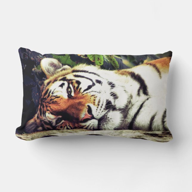 Coussin Rectangle Tigre d'escalier (Recto)