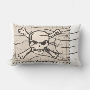 Coussin Rectangle Timbre crâne amusant 4