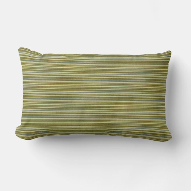 COUSSIN RECTANGLE TONS DE PINSTRIPES VERTS (Recto)