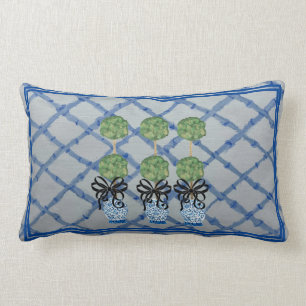 Coussin Rectangle Topiérie Chinoiserie Ginger Jar Lumbar Accent Pill