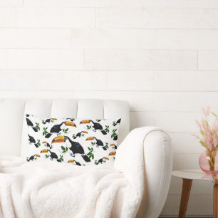 Coussin Rectangle Toucans Tropicaux - Jungle Ludique