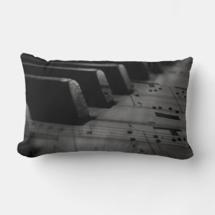 Coussin Rectangle Touches de piano de musique