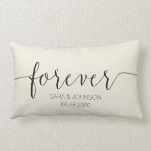 Coussin Rectangle TOUJOURS, Cadeau Mariage personnalisé