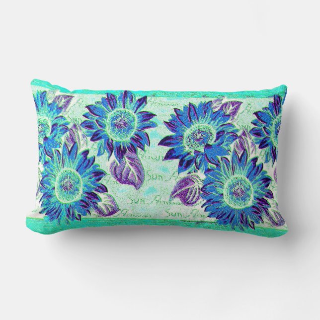 Coussin Rectangle Tournesols loufoques (Recto)