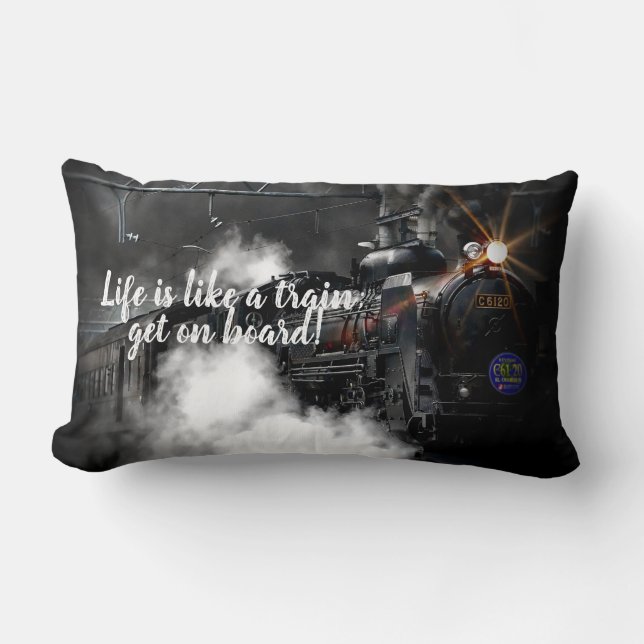 Coussin Rectangle Train à vapeur (Recto)