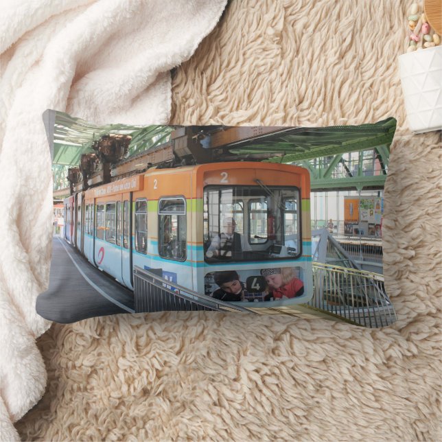 Coussin Rectangle Train flottant Orange Blue Wuppertal (Couverture)
