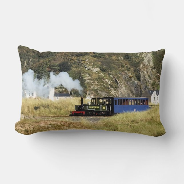 COUSSIN RECTANGLE TRAINS À VAPEUR (Recto)