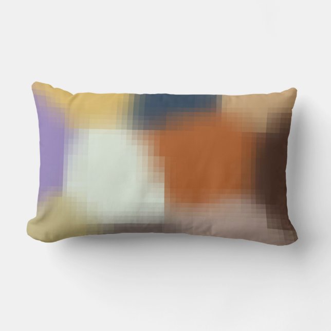 Coussin Rectangle Trendy Blue Purple Orange Beige Stylish Pattern (Recto)