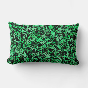 Coussin Rectangle Triangle noir vert Motif sans couture