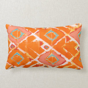 Coussin Rectangle Tribal Orange II