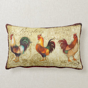 Coussin Rectangle Trois coqs