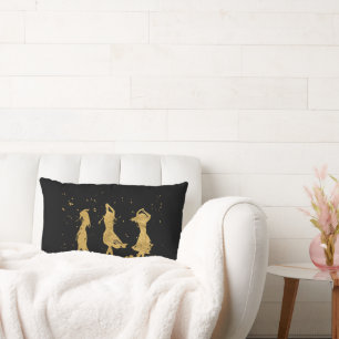 Coussin Rectangle Trois Danseurs D'Or Jettent De L'Oreiller