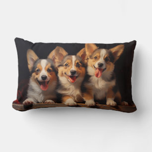 Coussin Rectangle Trois Pembroke Welsh Corgis