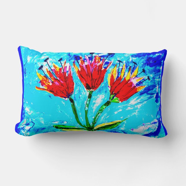 Coussin Rectangle Trois tulipes (Recto)