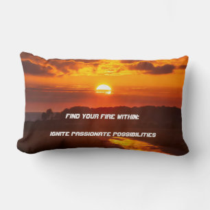 Coussin Rectangle "Trouvez votre feu intérieur" 