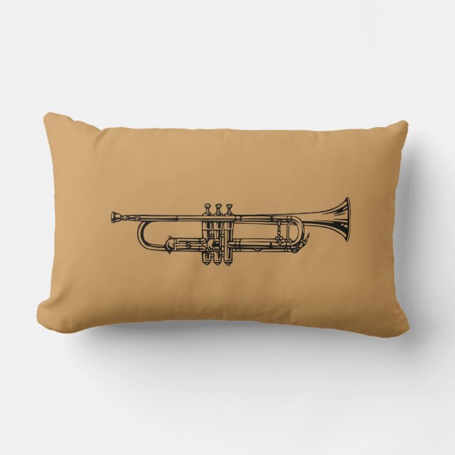 Coussin Rectangle Trumpet jazz cool instrument (Recto)