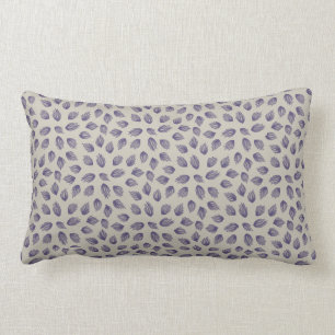 Coussin Rectangle Tufts floraux mauves fumés et taupes sans soudure