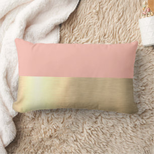 Coussin Rectangle Tulipes fraîches Pink Gold Faux Rustiques