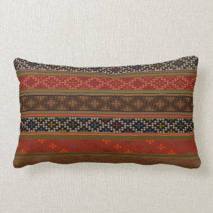 Coussin Rectangle Turc Kilim Motif Tribal coloré