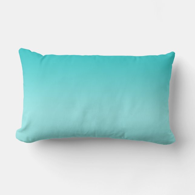 Coussin Rectangle Turquoise Ombre Companion Nouveau Art Nouveau (Recto)