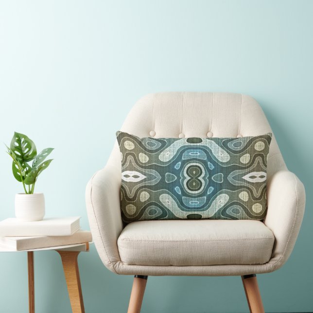 Coussin Rectangle Turquoise Turquoise bleu gris Brown Hip Bohemian A (Chaise)