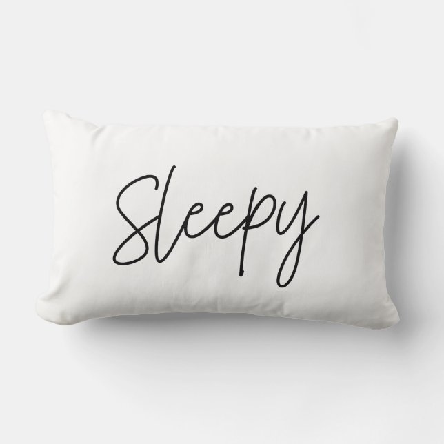 Coussin Rectangle Typographie endormie (Recto)