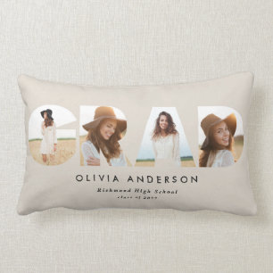 Coussin Rectangle Typographie géométrique moderne diplôme d'arc phot
