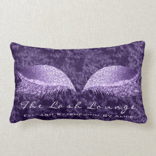 Coussin Rectangle Ultra Violet Velvet Parties scintillant maquillage