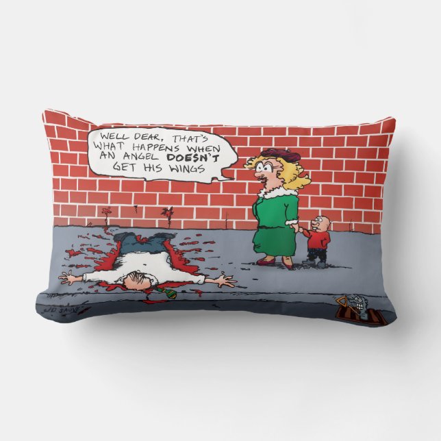 Coussin Rectangle Un ange ne reçoit pas ses ailes Noël (Recto)