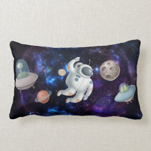Coussin Rectangle Un astronaute dans l'espace OVNI alien navire garç