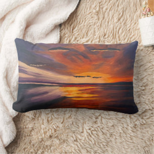 Coussin Rectangle Un coucher de soleil à San Diego, Original par Gar