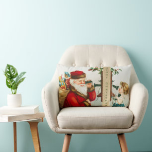 Coussin Rectangle Un joyeux Noël Santa Claus par Ellen Clapsaddle