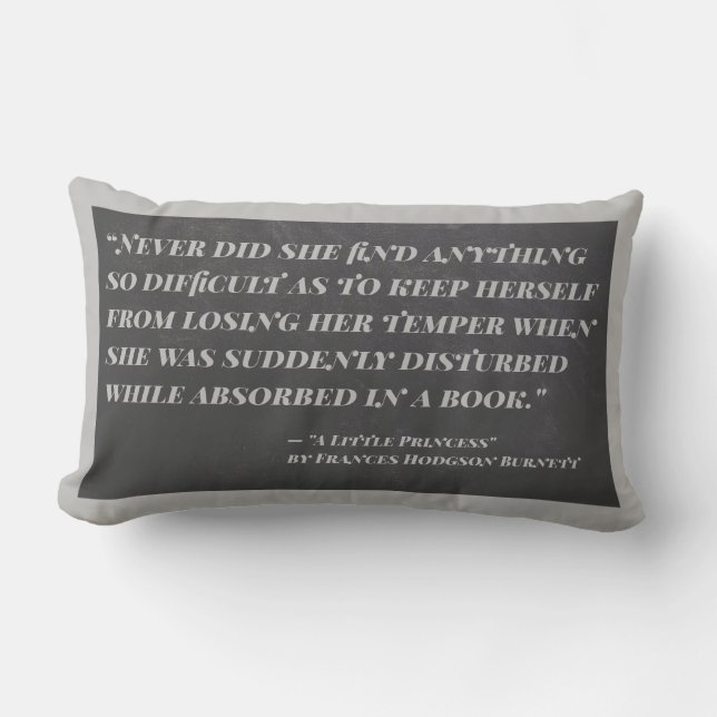 Coussin Rectangle Une Citation De Petit Livre Princess (Recto)
