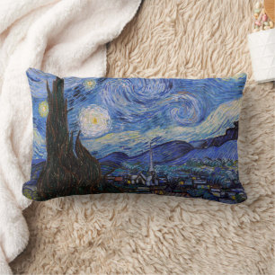Coussin Rectangle Une nuit étoilée : Saint Remy par Vincent Van Gogh