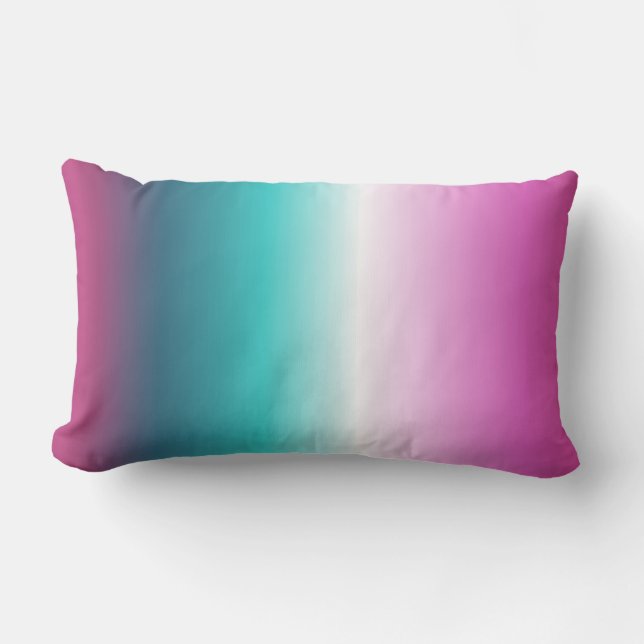Coussin Rectangle unicorn lavender turquoise ombre turquoise mermaid (Recto)
