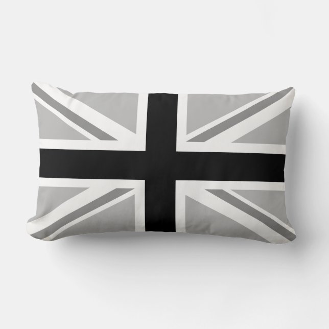 Coussin Rectangle Union Jack/monochrome de drapeau (Recto)