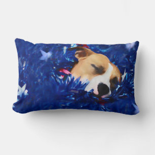 Coussin Rectangle USA Patriotique Chien American Pit Bull Terrier