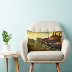 Coussin Rectangle Usine sidérurgique à La Haye par Vincent van Gogh