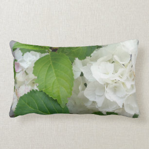 Coussin Rectangle Usines de jardin blanches de nature de vert de