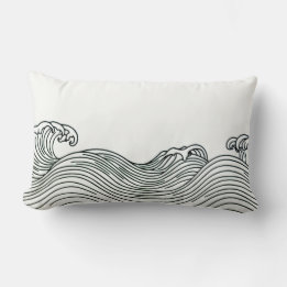 Coussin Rectangle Vagues côtières minimales